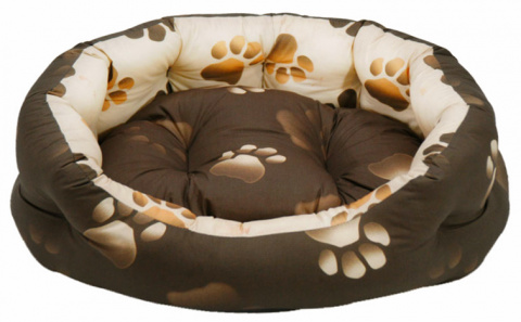 Лежак Oasis для кошек и собак мелких и средних пород, 61х61х20 см, коричневый