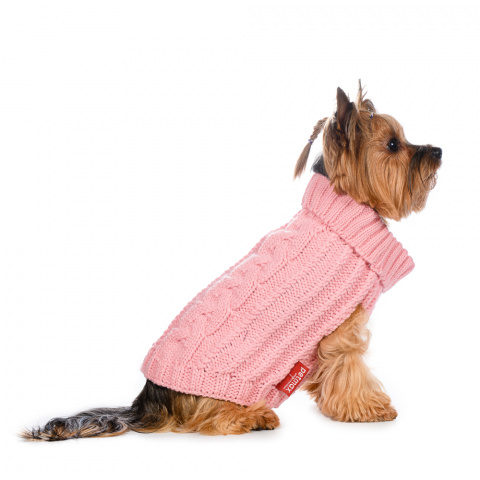 Свитер для собак вязаный розовый 20 см XS
