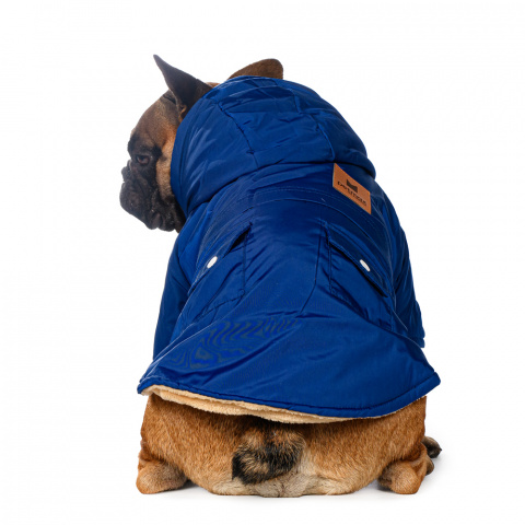 Куртка для собак синяя с капюшоном XS 2