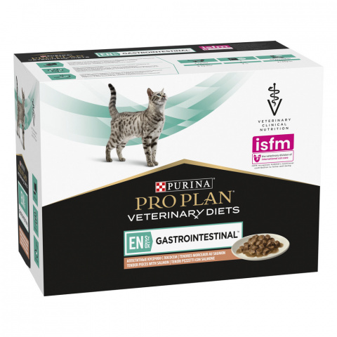 EN ST/OX Gastrointestinal Влажный диетический корм (пауч) для кошек при расстройствах пищеварения, с лососем, 85 гр. 2