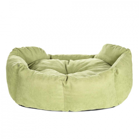 Лежак велюровый круглый №6 для собак и кошек мелких и средних пород, 45х49х15 см, зеленый 6