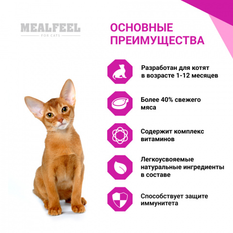 Functional Nutrition Kitten Корм для котят до 12 месяцев, с курицей и индейкой, 400 гр. 1