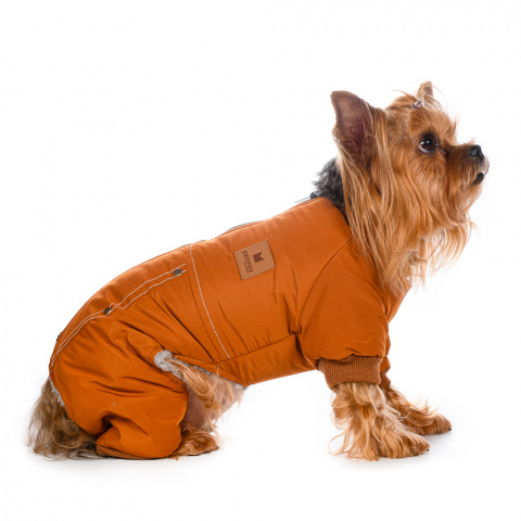 Комбинезон на молнии для собак XS оранжевый (унисекс)