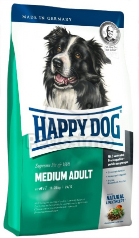 Medium Adult корм для собак средних пород весом от 10 до 25 кг без особых потребностей, 4 кг