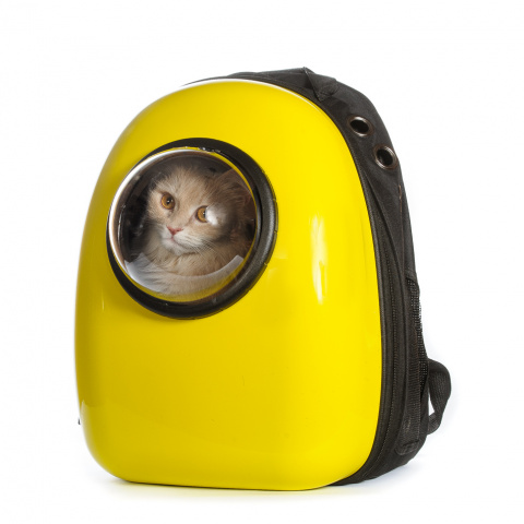 Рюкзак-переноска для кошек и собак мелкого размера, 30x28x44 см, желтый,  цвет Желтый, цены, купить в интернет-магазине Четыре Лапы с быстрой  доставкой