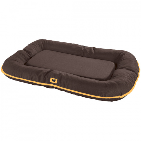 Лежак прямоугольный с низкими бортами для кошек и собак Оскар 80, 80х60х11см, коричневый
