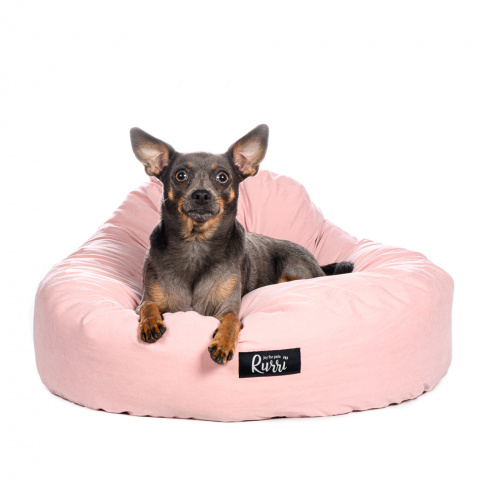 Лежак для кошек и собак мелких и средних пород, 58х58х32 см, розовый