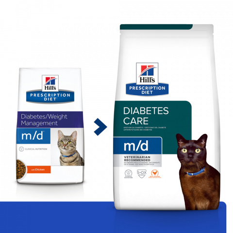 Prescription Diet m/d Сухой диетический корм для кошек при сахарном диабете, с курицей, 1,5 кг 7