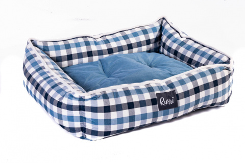 Лежак Кьель для кошек и собак для мелких и средних пород, 63x53x20 см, голубой 2