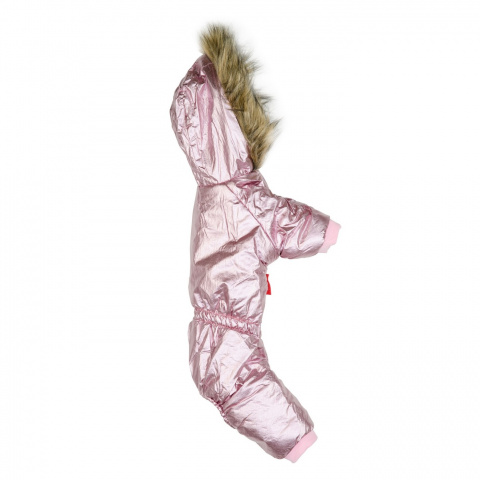 Комбинезон с меховым капюшоном для собак S розовый (девочка) 5