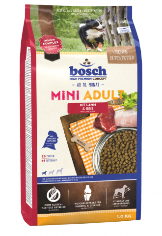 Mini Adult корм для собак мелких пород старше 1 года, с ягненком и рисом, 1 кг
