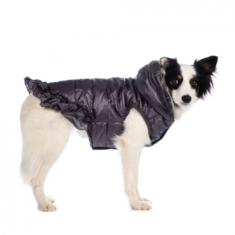 Куртка-платье для собак M серый (девочка)