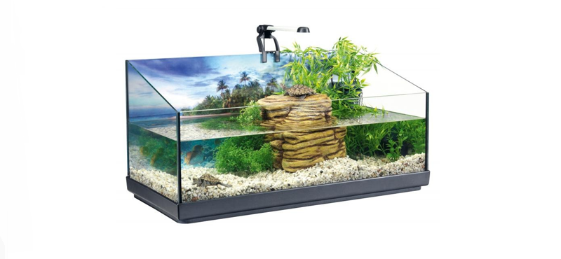 Декорация в аквариум террариум, камень островок для черепах
