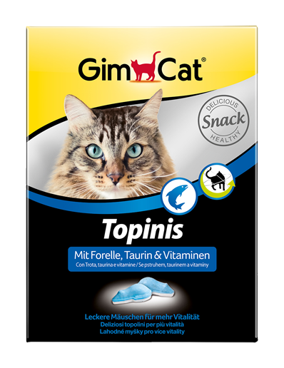 Gimpet Витамины для кошек мышки таурин/форель 70т