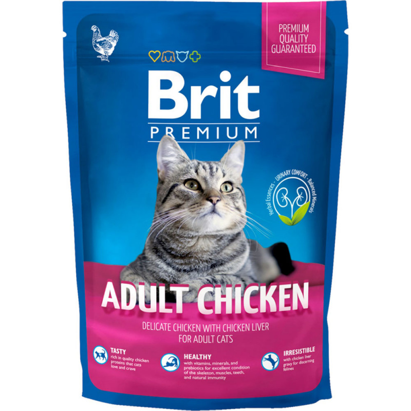Premium Cat Adult корм для взрослых кошек, с курицей и печенью, 300 г