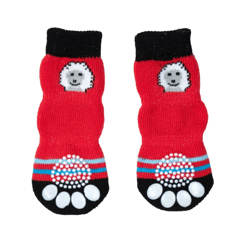 Носки для собак красные удлиненные M
