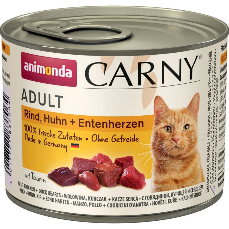 Carny Adult консервы для кошек старше 1 года, с курицей и уткой, 200 г