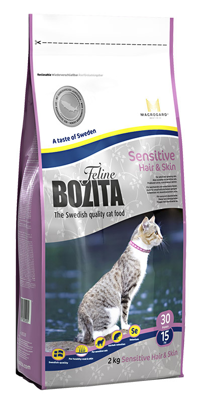 Sensitive Hair and Skin корм для взрослых длинношерстных кошек и кошек с чувствительным пищеварением, со скандинавским лососем, 2 кг