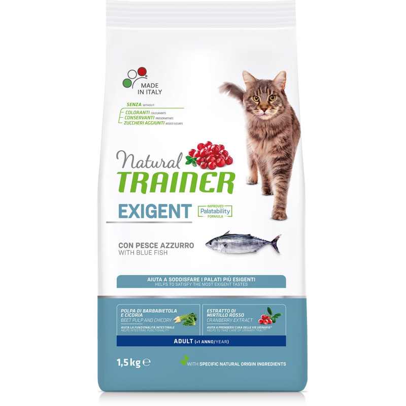Natural Exigent Cat корм для привередливых кошек старше 1 года, с океанической рыбой, 1,5 кг