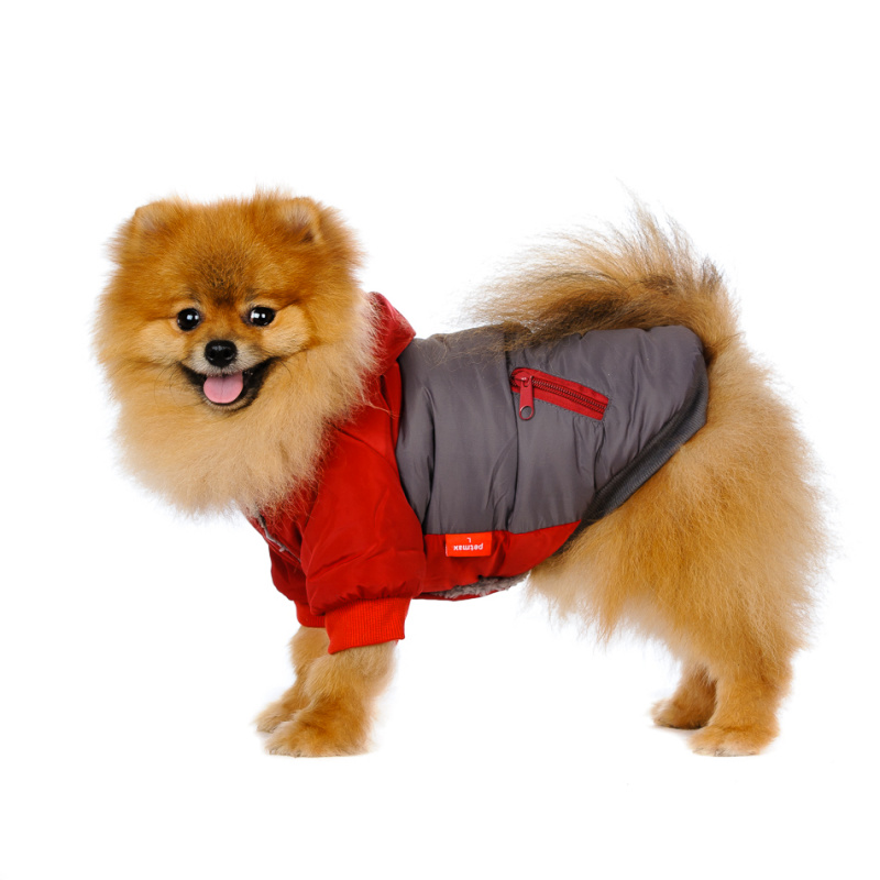 Куртка для собак бордовая