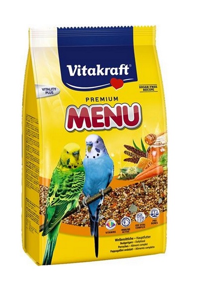 Menu + Vital Complex Корм для волнистых попугаев основной, пак. 1 кг
