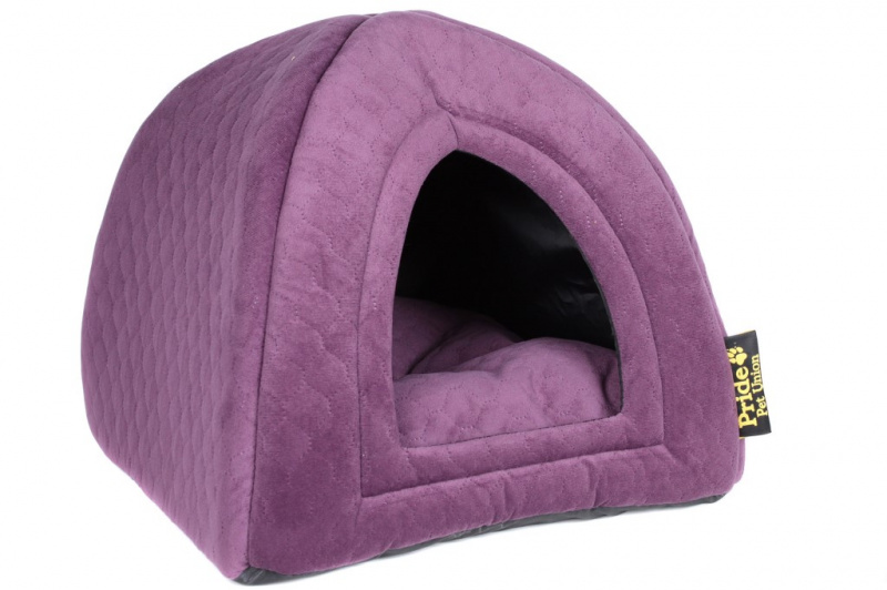 Домик-лежак для кошек и собак ВАТСОН, пурпурный, 40х40х40 см