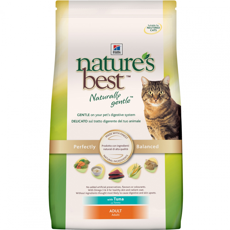 Natures Best сухой корм для кошек, натуральный с тунцом, 2кг