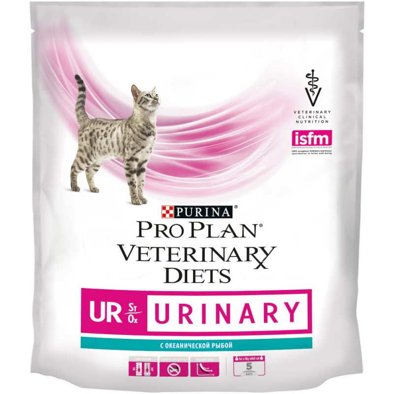 Veterinary Diets UR St/Ox сухой корм для взрослых кошек при болезни нижних отделов мочевыводящих путей, с океанической рыбой, 350 г