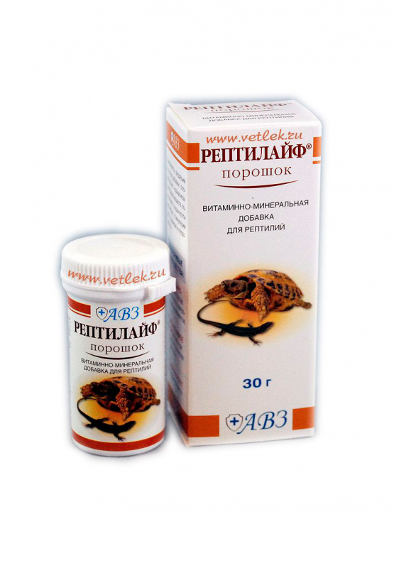 Добавка для рептилий Рептилайф витаминно-минеральная порошок, уп. 30 г