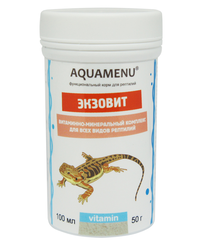 Функциональный корм Экзовит для всех видов рептилий и амфибий, 100 мл(50 г)