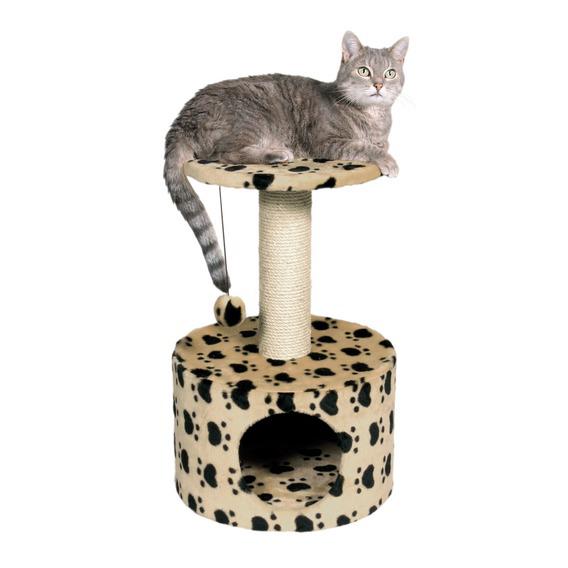 Дом-когтеточка для кошек Толедо кошачьи лапки бежевый 61см