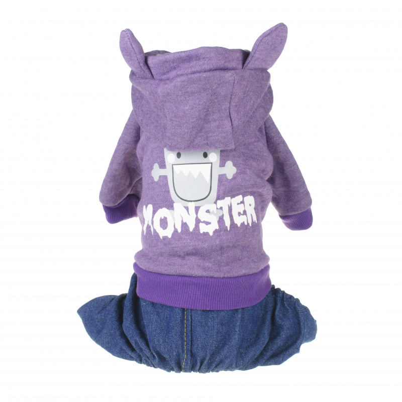 Костюм для собак фиолетово-джинсовый Monster