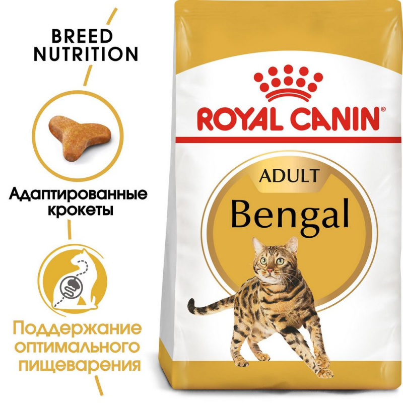 Bengal Adult корм для взрослых бенгальских кошек старше 12 месяцев, 400 г 1