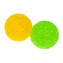Игрушка для кошек Мяч пластмассовый с бубенчиками 3,8 см (2 шт)