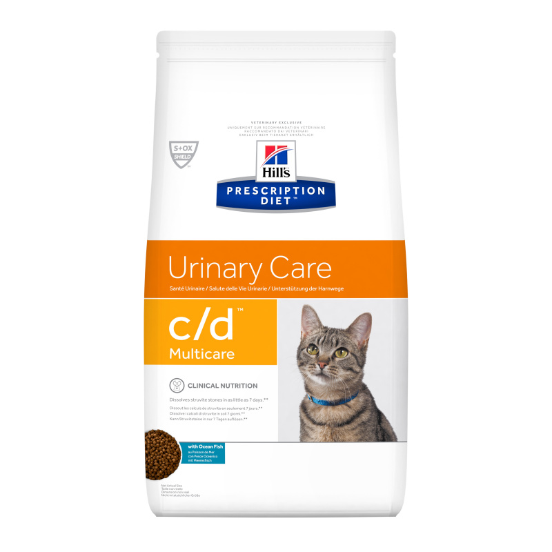 Prescription Diet c/d Multicare Urinary Care сухой корм для кошек, лечение цистита и МКБ, с рыбой, 1,5кг