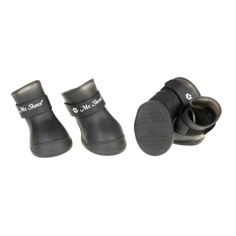 Ботинки на липучках черные резиновые №XL