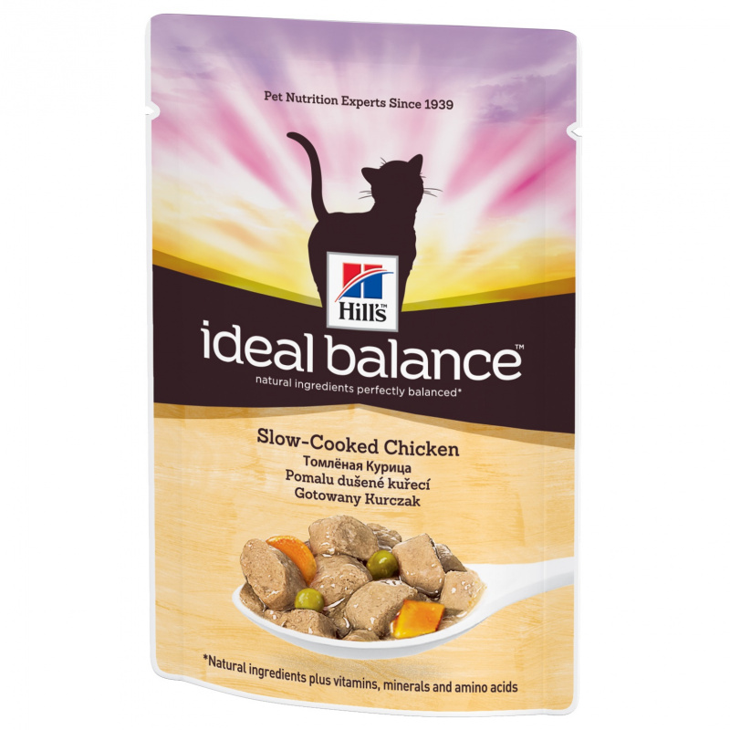 Ideal Balance влажный корм для кошек, с томленой с курицей, 85г 1