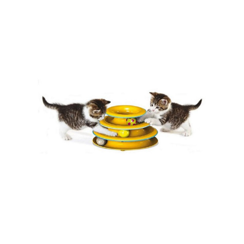 Игрушка для кошек Трек 3 этажа, основание 24 см, цены, купить в  интернет-магазине Четыре Лапы с быстрой доставкой