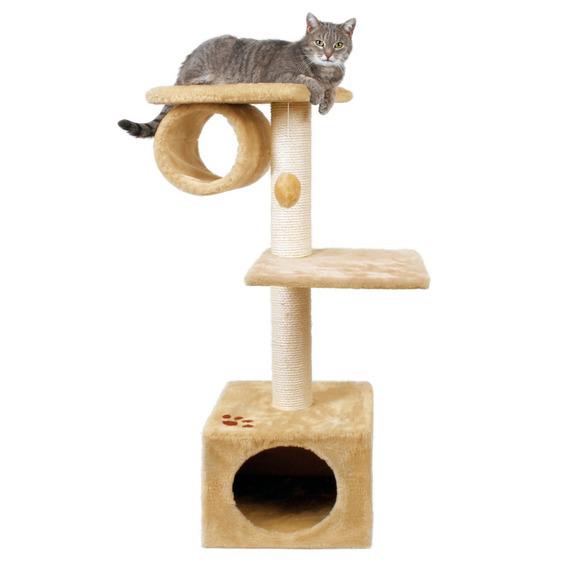 Домик для кошек San Fernando высота 106см, плюш, бежевый