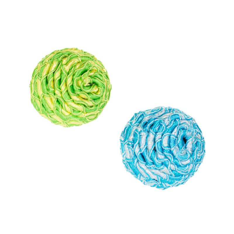 Игрушка для кошек Мяч разноцветный 4 см (2 шт)