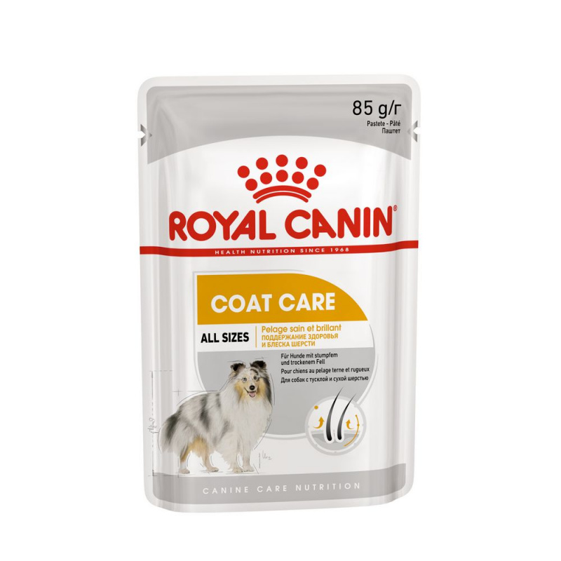 Coat Care влажный корм для собак для поддержания здоровья и блеска шерсти, 85г