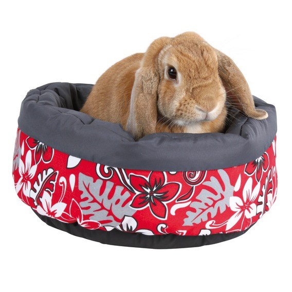 Лежак Flower для кроликов, 35 см, красный