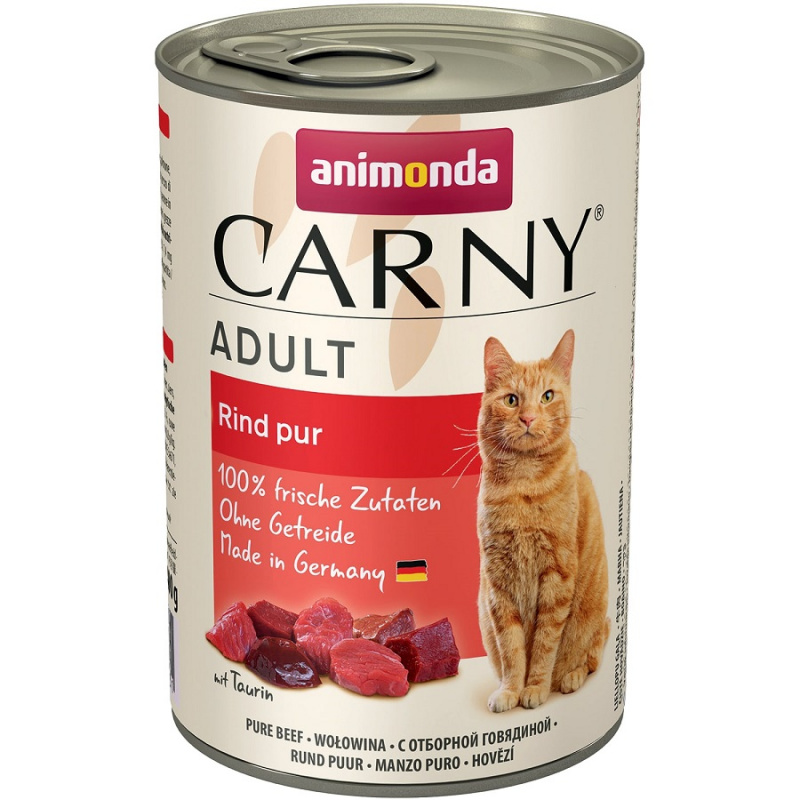 Carny Adult консервы для кошек старше 1 года, с отборной говядиной, 400 г