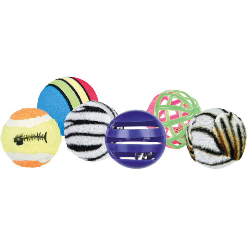 Игрушка для кошек Набор мячиков, диаметр 3,5 см — 4 см (6 шт) 6