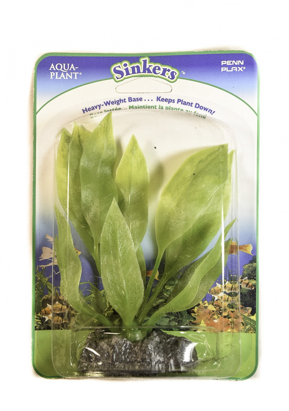 Penn-Plax Растение AMAZON SWORD PLANT 12см с грузом зеленое