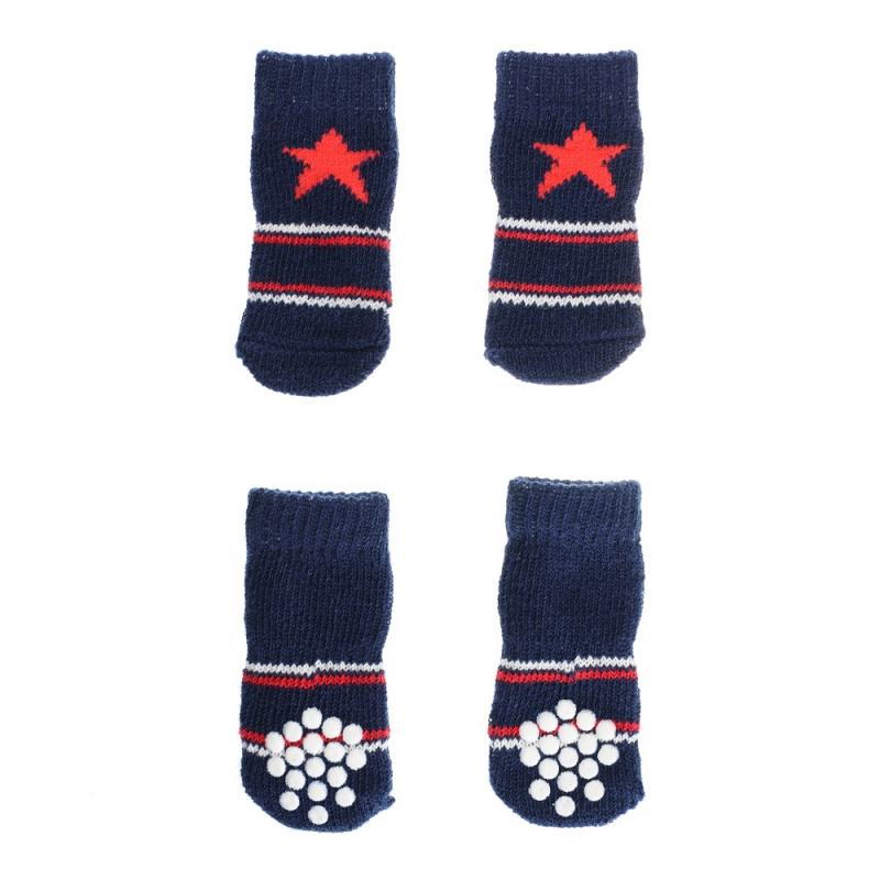 Носки для собак синие со звездой