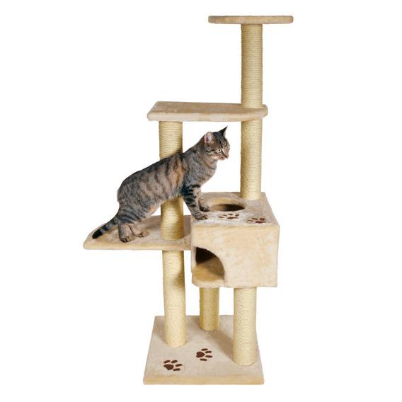 Домик для кошек Alicante, высота 142 см, плюш, бежевый