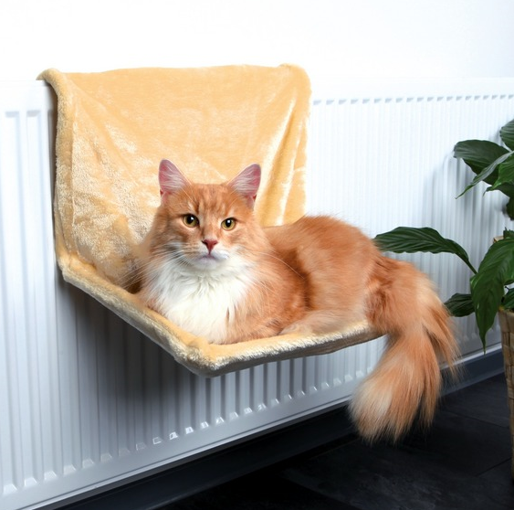Лежак-Гамак на радиатор для крупных кошек, размер XXL, 55*15-36см, темно-серый, 43138, TRIXIE