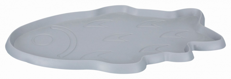 Трикси Коврик под миску, резина, 35 × 22 cм, серый