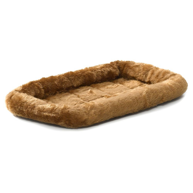Лежанка Pet Bed меховая коричневая, 59х48 см